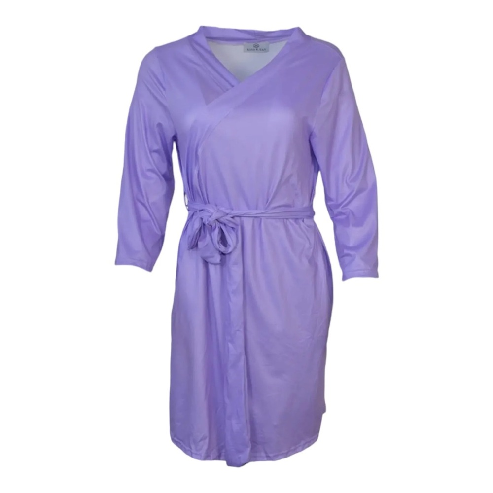 Kins and Kay Soft Luxurious Puple Lounge Robe